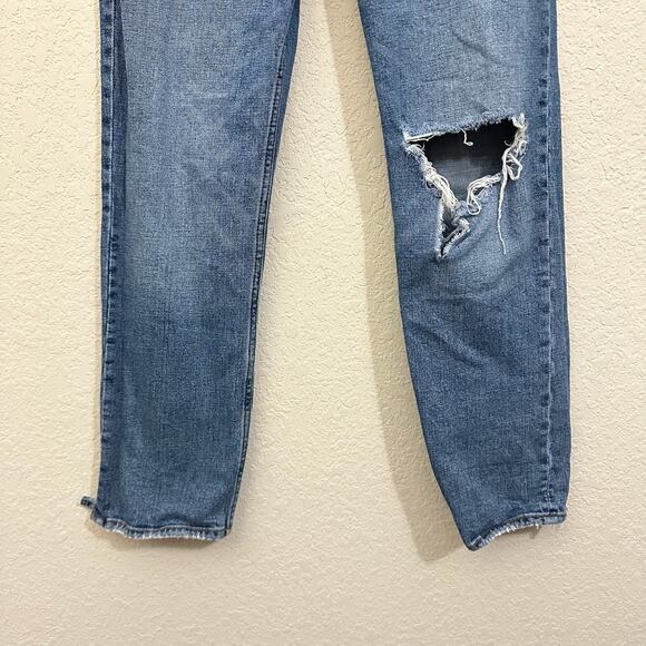 ABERCROMBIE & FITCH The Ankle Straight Jeans Blue Ultra HR Curve Love - Picture 5 of 13